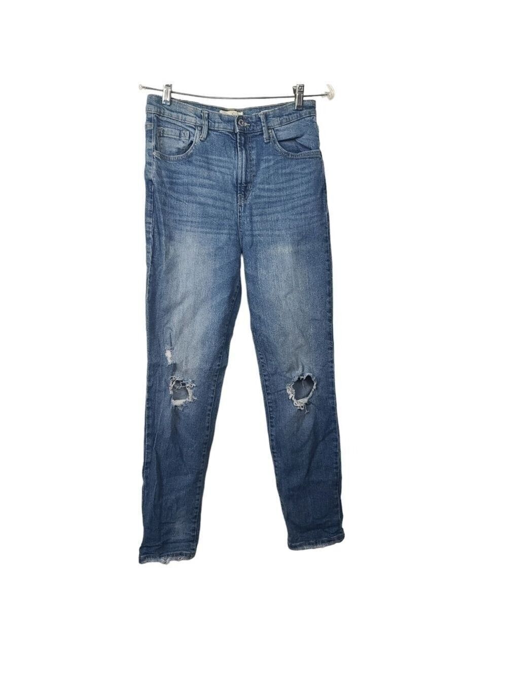 Jessica Simpson Infinite Slim Straight Distressed Denim Blue Jeans Women's 30